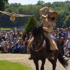 Falconry on horseback 